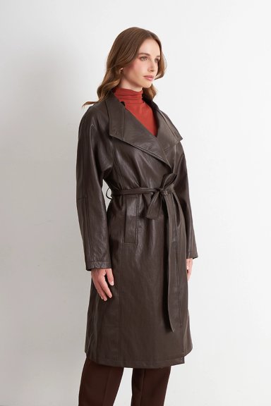 TRENCH ECOCUERO CAFE  NICOPOLY - 3