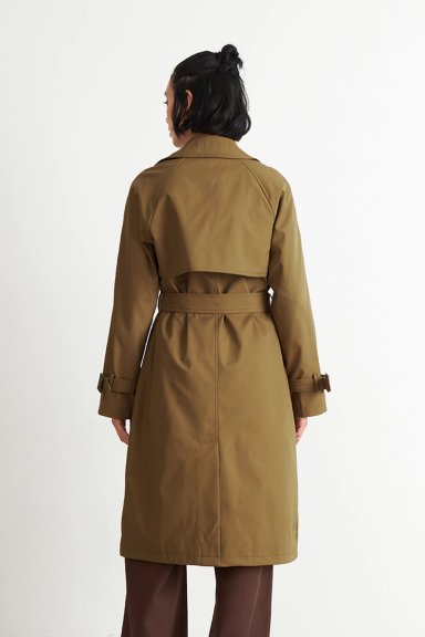 TRENCH CLASICO DOBLE BOTONADURA CAFE  NICOPOLY - 4