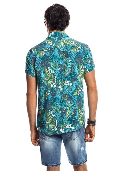 CAMISA MANGA CORTA ESTAMPADA PORTLAND GREEN - 3