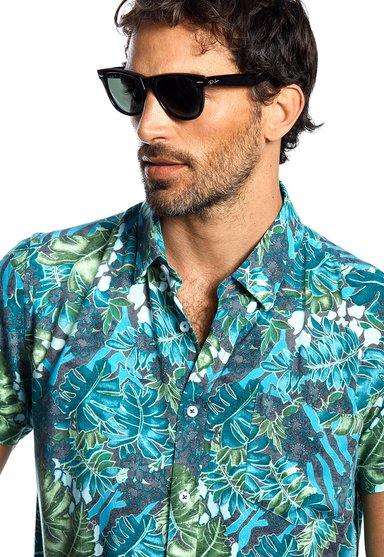CAMISA MANGA CORTA ESTAMPADA PORTLAND GREEN - 4