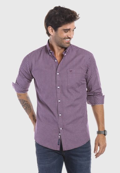 CAMISA CHECKERED  VIRGINA F PURPLE - 1