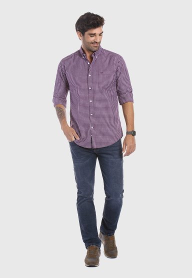 CAMISA CHECKERED  VIRGINA F PURPLE - 2