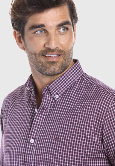 CAMISA CHECKERED  VIRGINA F PURPLE - 4