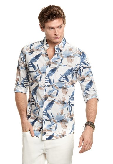 CAMISA ESTAMPADA GARLAND FJ ECRU - 1