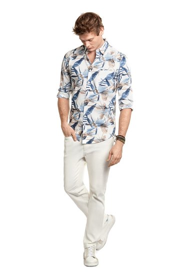 CAMISA ESTAMPADA GARLAND FJ ECRU - 2