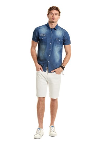 CAMISA DENIM PATCH FJ BLUE - 2