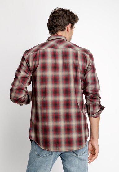 CAMISA CHECKERED COLLEGE FJ RED - 2