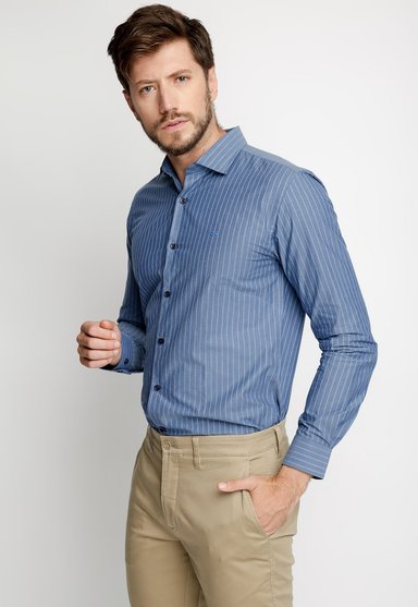 CAMISA STRIPED COLOR F SKY - 1