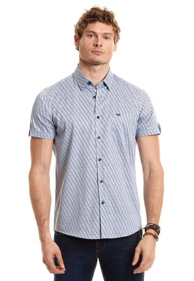 CAMISA ESTAMPADA LOS ANGELES F BLUE - 1