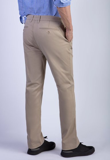 PANTALÓN ALGODÓN HOMBRE FEROUCH KHAKI 206001X0008 TWILL WITHOUT PLEATS L/33 - 2