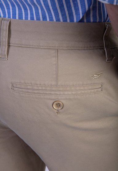 PANTALÓN ALGODÓN HOMBRE FEROUCH KHAKI 206001X0008 TWILL WITHOUT PLEATS L/33 - 4
