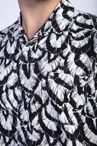 CAMISA ESTAMPADA HOJAS F BLACK - 4