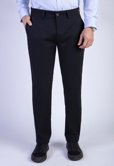 PANTALÓN ALGODÓN HOMBRE FEROUCH BLACK 206001X0016 TWILL WITHOUT PLEATS L/33 - 1