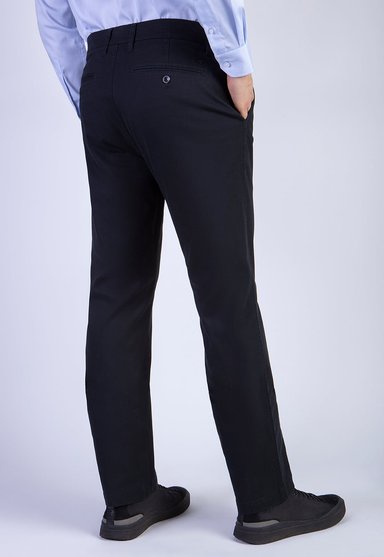 PANTALÓN ALGODÓN HOMBRE FEROUCH BLACK 206001X0016 TWILL WITHOUT PLEATS L/33 - 2