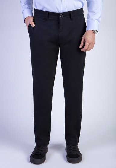 PANTALON L/31 TWILL WITHOUT PLEATS BLACK - 1