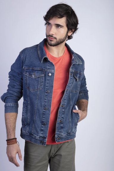 CHAQUETA BASIC DENIMFJ NAVY - 1