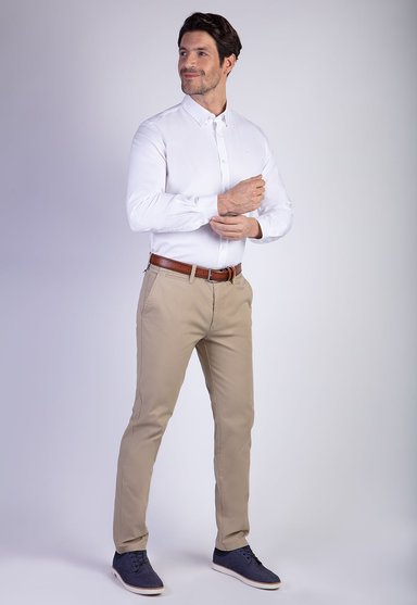 PANTALÓN ALGODÓN HOMBRE FEROUCH KHAKI 206003X0008 TWILL SLIM L/33 - 3