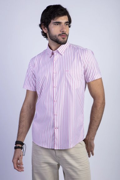 CAMISA LISTADA LANCASTER F RED - 1