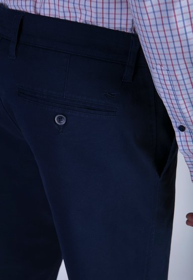 PANTALÓN ALGODÓN HOMBRE FEROUCH BLUE 206001X0223 TWILL WITHOUT PLEATS L/33 DK. - 4