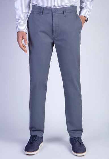 PANTALÓN ALGODÓN HOMBRE FEROUCH GRIS 206002X0107 TWILL METAL SLIM L/31 - 1