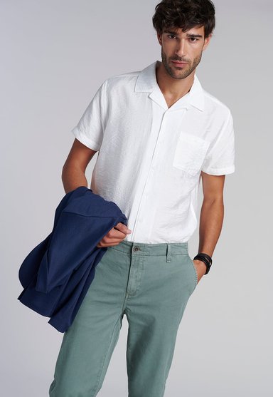 PANTALÓN ALGODÓN HOMBRE FEROUCH GRIS 206002X0107 TWILL METAL SLIM L/31 - 5