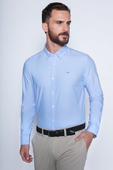 CAMISA SPORT OXFORD F BLUE - 1