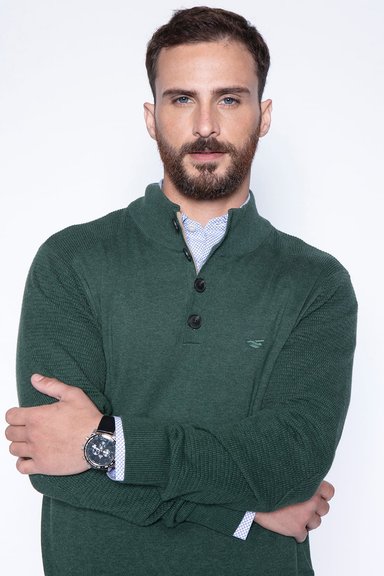 SWEATER BRISTOL SMART CASUAL L/S MILITARY - 3
