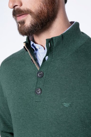 SWEATER BRISTOL SMART CASUAL L/S MILITARY - 5