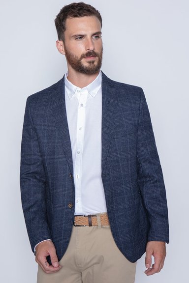 BLAZER CHECKERED ASPEN F MARINE - 1