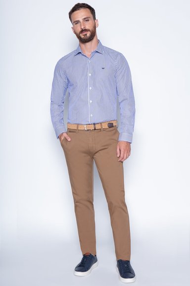 PANTALÓN TWILL SLIM /33 CAMEL - 4