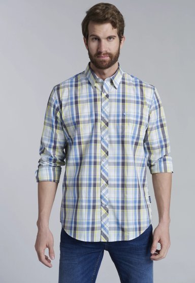 CAMISA CHECK ORLANDO F YELLOW - 1