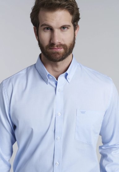 CAMISA SMART CASUAL OXFORD SKY - 3
