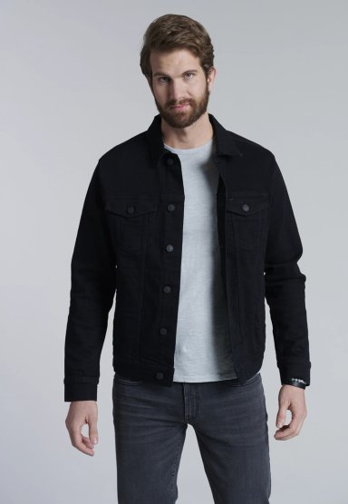 CHAQUETA BASICA DENIM FJ BLACK - 1