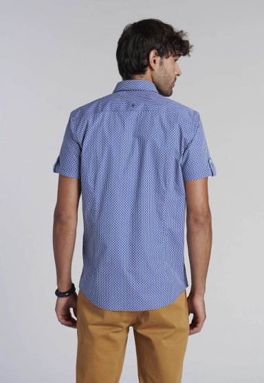 CAMISA ESTAMPADA ROMBO F BLUE - 4