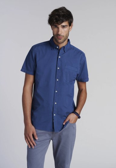 CAMISA GARMENT DYED FJ INDIGO - 1