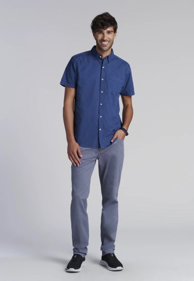 CAMISA GARMENT DYED FJ INDIGO - 2