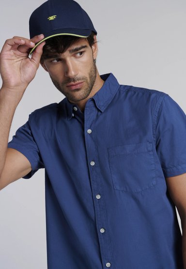 CAMISA GARMENT DYED FJ INDIGO - 5