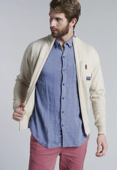CAMISA LINO LAVADA F NAVY - 5