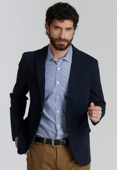 BLAZER ALGODÓN HOMBRE FEROUCH AZUL STANFORD F SMART CASUAL - 1
