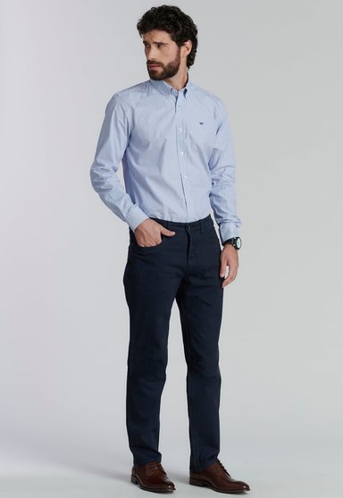 PANTALÓN ALGODÓN HOMBRE FEROUCH AZUL OKLAHOMA FR NAVY - 2