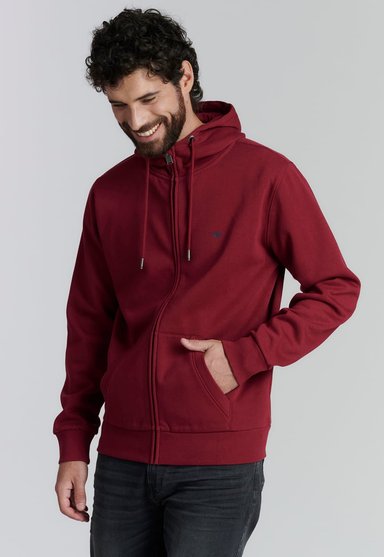 POLERÓN ALGODÓN HOMBRE FEROUCH ROJO BÁSICO KANSAS FR BURGUNDY - 1