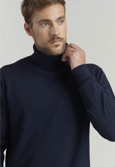 SWEATER ALGODÓN HOMBRE FEROUCH AZUL MARINO TURTLE NECK F SMART CASUAL NAVY - 3