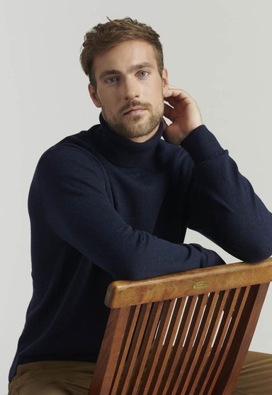 SWEATER ALGODÓN HOMBRE FEROUCH AZUL MARINO TURTLE NECK F SMART CASUAL NAVY - 5