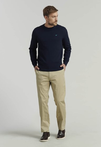 SWEATER ALGODÓN ORGÁNICO HOMBRE FEROUCH AZUL MARINO PARIS FR NAVY - 2