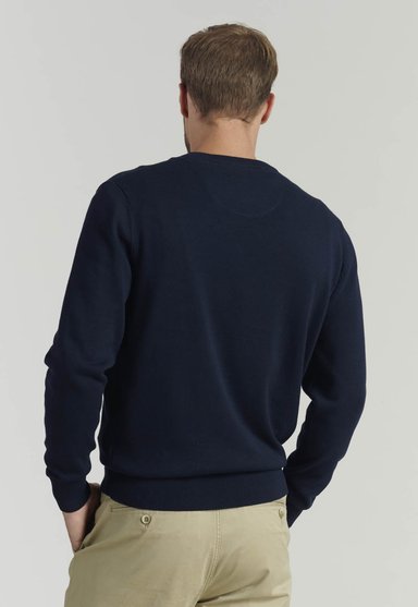 SWEATER ALGODÓN ORGÁNICO HOMBRE FEROUCH AZUL MARINO PARIS FR NAVY - 4