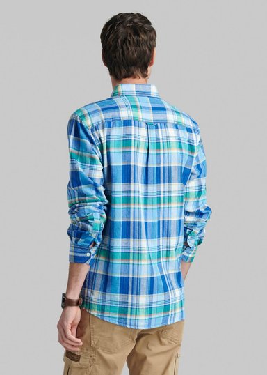 CAMISA LINO CHECK ARVADA BLUE - 4