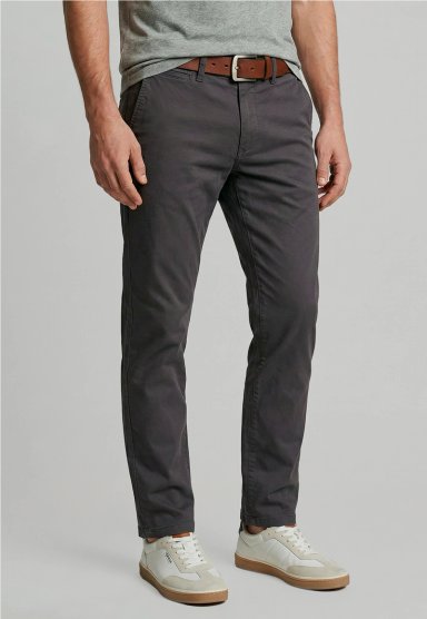 PANTALON TWILL WITHOUT PLEATS L/33 DK GREY - 1