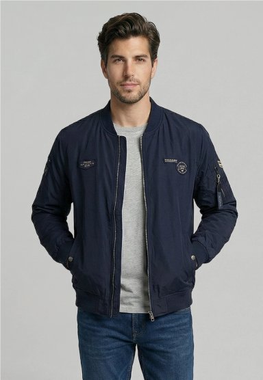 CHAQUETA PILOT BOMBER NAVY - 1