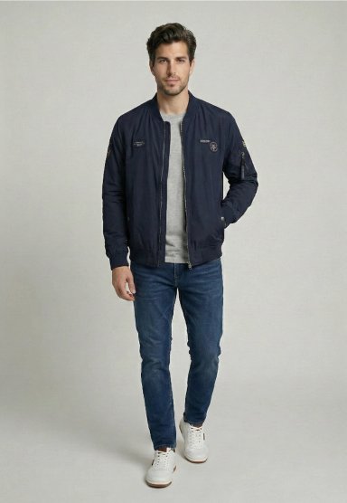 CHAQUETA PILOT BOMBER NAVY - 2