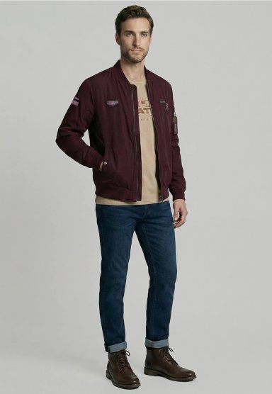 CHAQUETA PILOT BOMBER PLUM - 2